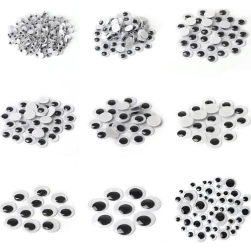 50-500pcs Self-adhesive 4-24mm Animal Moving Eyes For Toys Dolls Googly Wiggly Eyes DIY Craft Supplies Scrapbook Accessories