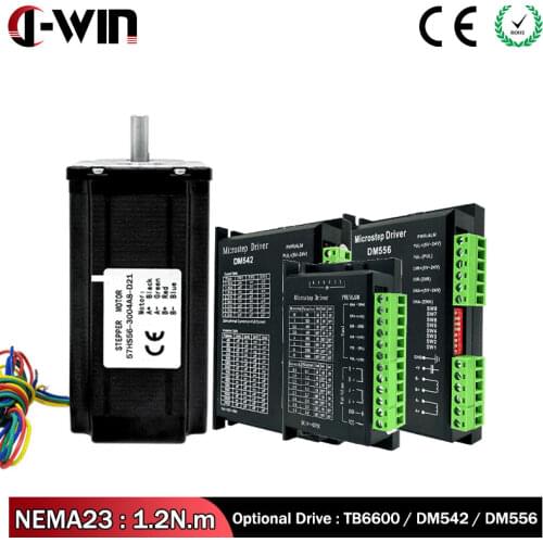 57 Stepper Motor Shaft 8mm/6.35mm NEMA23 4 wires 3A 1.2N.m stepping motor 180Oz-in for CNC engraving milling machine 3D printer