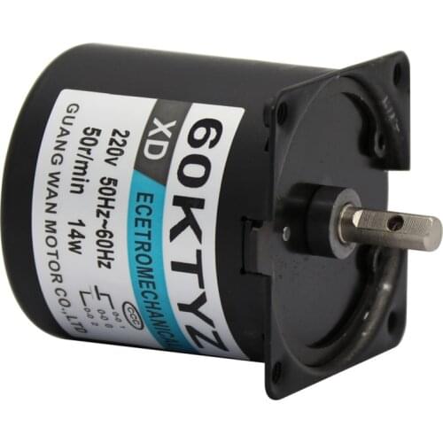 14W AC Synchronous Gear Motor CW/CCW Turntable Electric screen Grill BBQ Barbecue High Torque Low Speed 2.5-110RPM