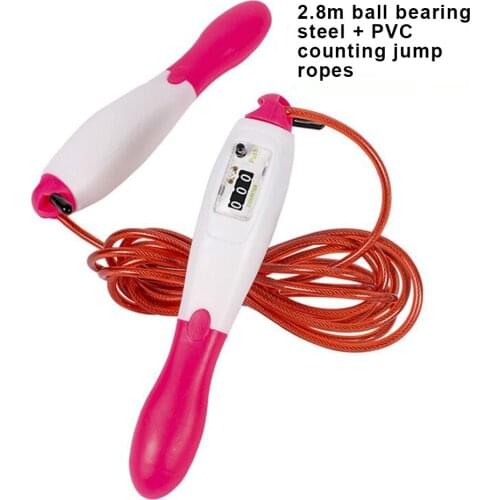 2.8M Ball Bearing Steel Covered PVC Counting Jump Ropes