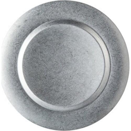 American Restaurant Old Frosted Silver Vintage 304 Stainless Steel Plate Dessert Plate Round Flat Plate Dinner Plate