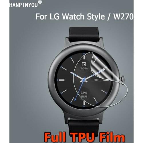 10Pcs For LG Watch Style / W270 Sport Smart Watch Ultra Clear Slim Soft TPU Hydrogel Film Screen Protector -Not Tempered Glass