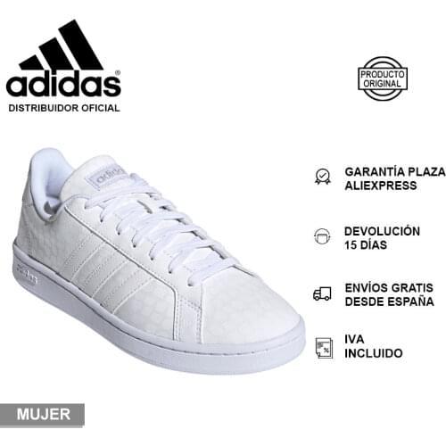 Adidas Grand Court, women running shoes, laces, cushioning, Cloudfoam Comfort, rubber sole-new ORIGINAL