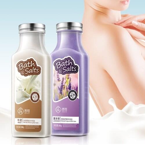 350g Bath Salts emulsion Moisturizing Shower Gel Skin Cleanse Nourishing And Whitening Milk And Lavender milk Skin Care