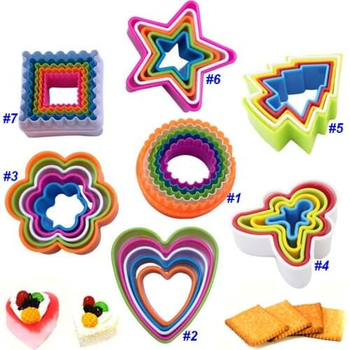 5Pcs/Set Cookie Cutter Cake Mold Biscuit Fondant DIY Cake Kitchen Cooking Kitchen Baking Tools Cake Cookie Biscuit Mold