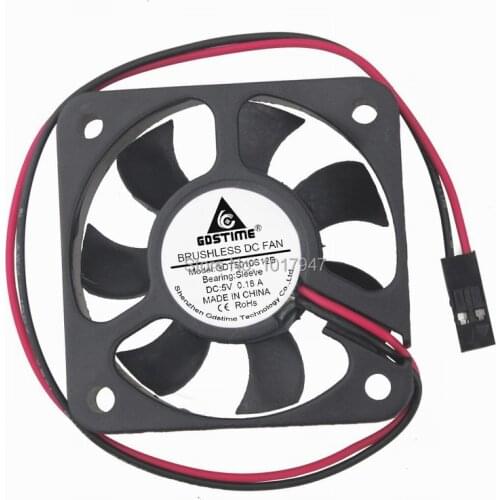 5pcs lot Gdstime 5010 5cm 50mm x 10mm Dupont DC 5V 2Pin Motor Cooler Cooling Fan Radiator