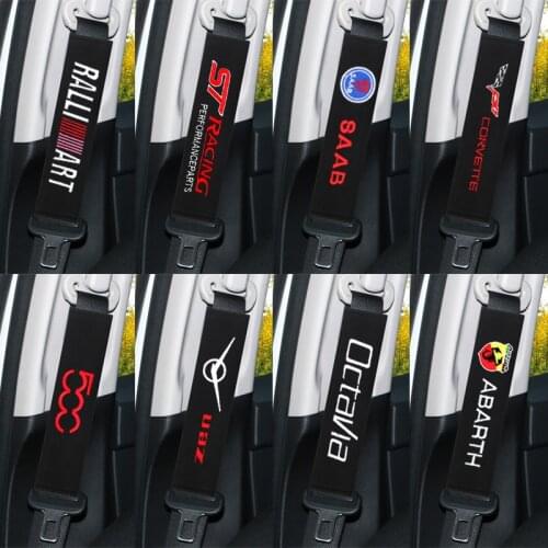 Car Seat belt cover car styling for FIAT 500 abarth Ford focus ST racing SAAB Chevrolet Corvette UAZ accessories Car-styling