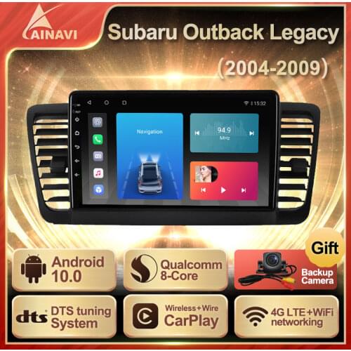 Car Radio QLED Screen Android 10.0 For Subaru Outback Legacy 2004-2009 Auto Stereo Multimedia Player Navigation Carplay No 2din