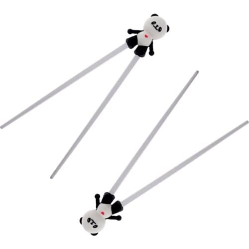 White Panda Style Children Training Chopsticks Kitchen Furniture Doll chopsticks training Toy Accessories Child B0J3