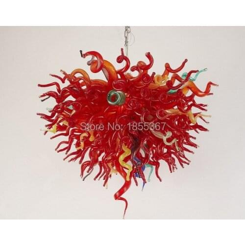 Free Shipping Elegant New Arrival Big Hotel Blown Glass Flush Mount Crystal Chandelier