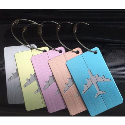 New Alloy Luggage Tags Baggage Name Tags Suitcase Address Label Holder Label Straps Suitcase Luggage Tags Travel Accessories