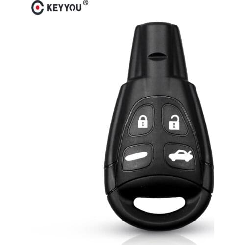 KEYYOU Car Styling Case smart Key Shell For SAAB 93 95 9-3 9-5 WF 4 Button Keyless Entry 4 Buttons Remote Keys Shell