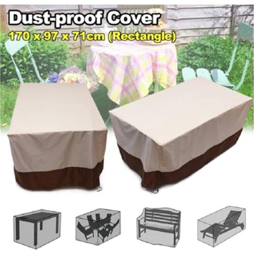 210D Oxford Cloth Waterproof Outdoor Garden Patio Garden Furniture Cover Rain Snow Chair Cover Sofa Table Dust Cover 2 Sizes