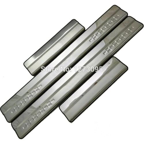 For 2016 2017 2018 Toyota RAV4 RAV 4 Accessories Stainless Steel Door Sill Scuff Plate Guard Pedal Protector Sticker Car Styling