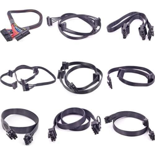 For Great Wall 550W 650W 750W 850W 1000W 1250W 1560W SATA Peripheral 4 Pin CPU 8Pin PCIe 6 Pin 8 Pin 24 Pin Power Supply Cable