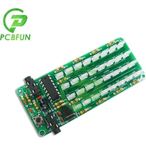 Electronic DIY Kit Level Indicator ASD-84 8x4 Audio Spectrum Indicator SMD Soldering Practice Board Red+Blue Colorful Display