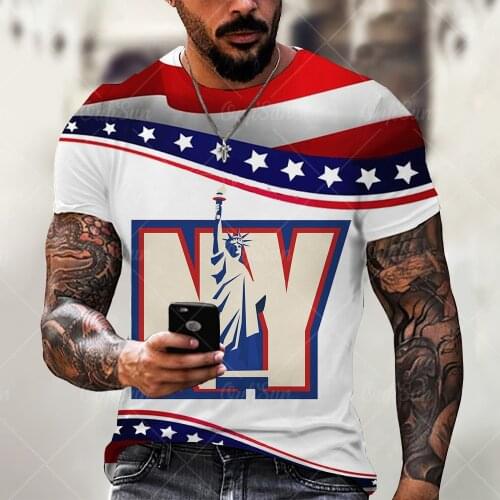 Summer Men T-shirt Street Letter Fashion Casual Pattern Printing 3D Short-sleeved Large Size Men Shirt Loose Pullover T-shirt