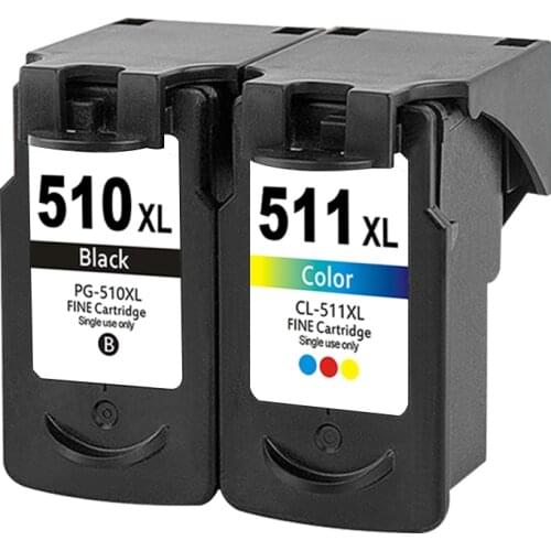 Ink Cartridge Multi Pack Remanufactured for Canon PG510XL CL511XL MP240 MP250 MP260 MP280 MP480 MP490 MP499 IP2700 Printer
