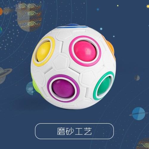 Creative Magic Cube Ball Antistress Rainbow Football Puzzle Montessori Kids Toys for Children Stress Reliever Toy Cubes Rubix