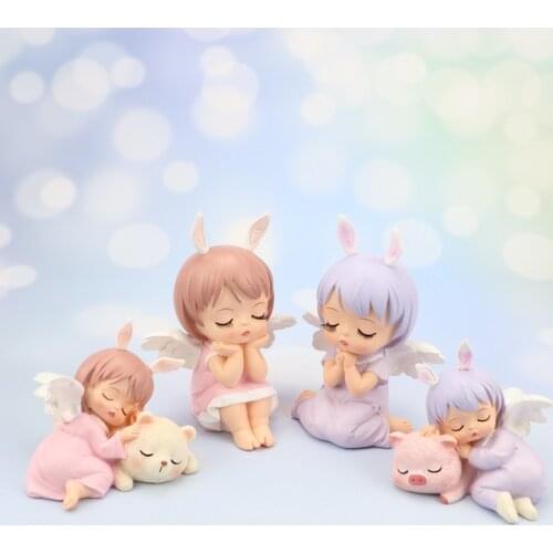 Cartoon Angel Baking Cake Decoration Fairy Baby Miniatures Cake Toppers Ornament Angle Dessert Decor Desktop Statue Home Decor