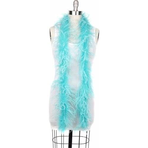 New! 1 pc Mint Green pretty ostrich feather scarf, 2 meters long, use: weddings, parties, home improvement, scarves