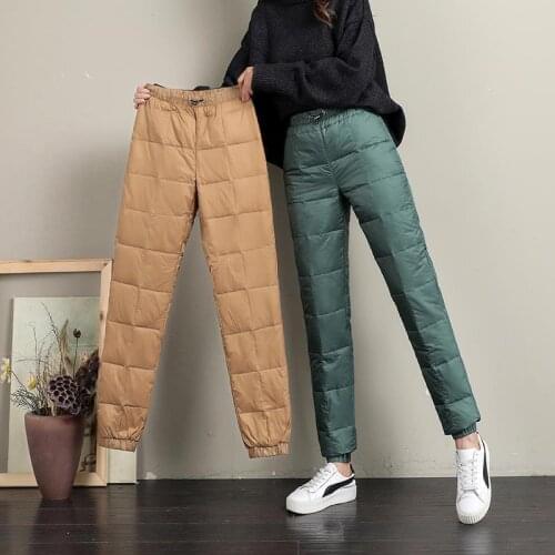 New Winter Women High Waist Thick Pants Cotton Liner Pants Casual Style Warm Trousers