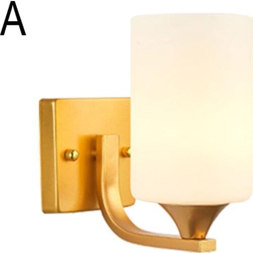 New Wrought Iron Bedside Wall Lamp Mirror Front Bedroom Study Living Room Wall Light Hotel Engineering Aisle Wall Lamp