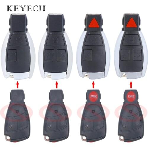 Keyecu Upgraded Modified Smart Remote Key Shell Case Cover 2 3 4 Buttons for Mercedes Benz CLS C E S W124 W202