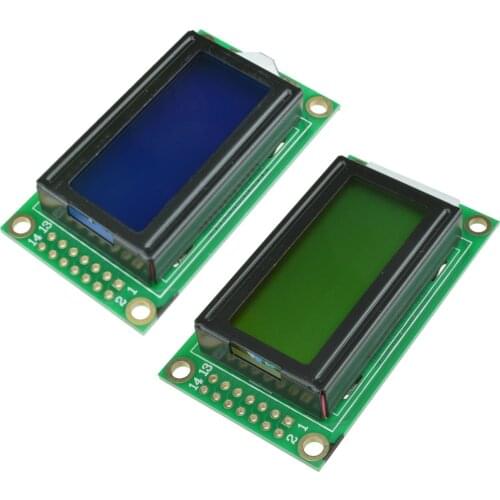 Lcd 0802 Display Module Board 8×2 Characters 5V LCM For Arduino Raspberry pi Yellow/Blue Screen White/Black Text