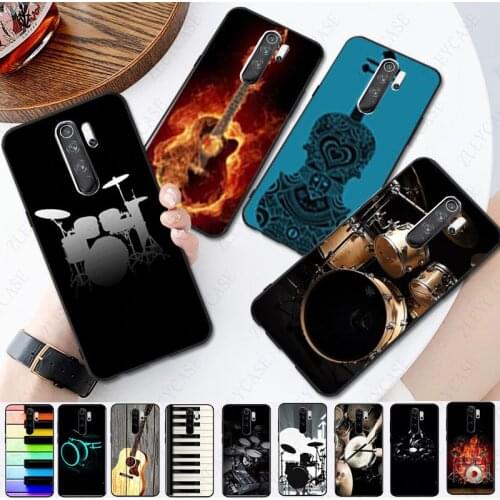 Music lover gift cool drums set piano guitar Phone Case for redmi note8pro note7 note5 8T 8A 7A 9A note9s note9pro K20 Cover