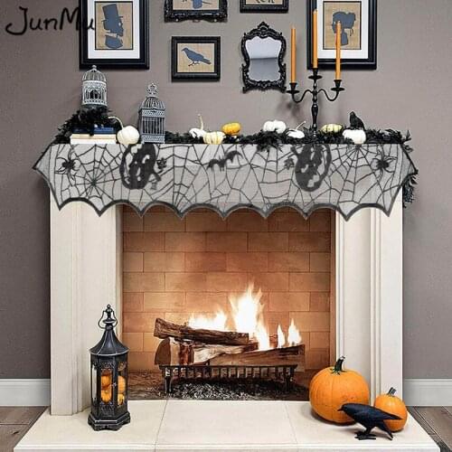 Fire Place Cover Halloween Table Runner Festival Table Runner Halloween Table Decoration for Parties & Gatherings 18*70 Inch