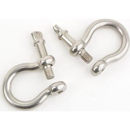 Durable 10Pcs M6 6mm Stainless Steel Bow Shackle & Screw Pin Anchor Shackles easy hook