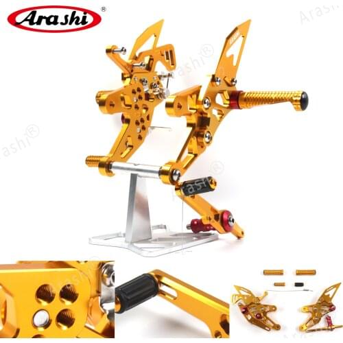 For BMW S1000RR 2015 2016 2017 2018 CNC Adjustable Footrests Foot Pegs Rider Rearset Footrest Foot Rest S 1000 RR Aluminum Gold