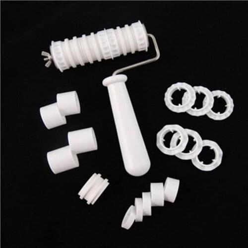 Fondant Ribbon Cutter Roller Embosser Cake Decorating Tools Cookie Moulds Mold Diy