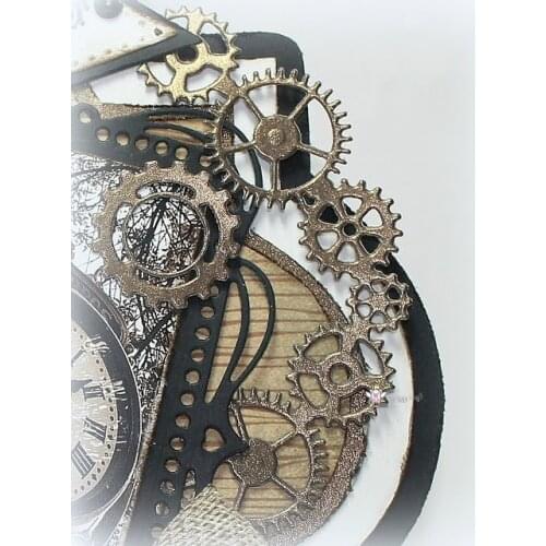 Mmao Crafts Metal Steel Cutting Dies New Gear circle frame Stencil For DIY Scrapbooking Paper/photo Cards Embossing Dies