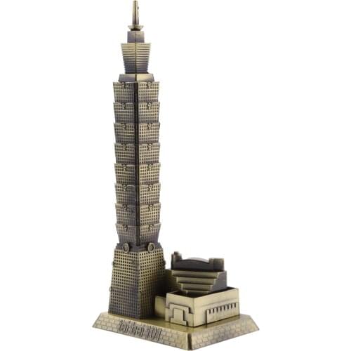 Taipei 101 Tower Building Architecture Figurine Statue Model of Taiwan Desktop Ornament Travel Souvenir Gift
