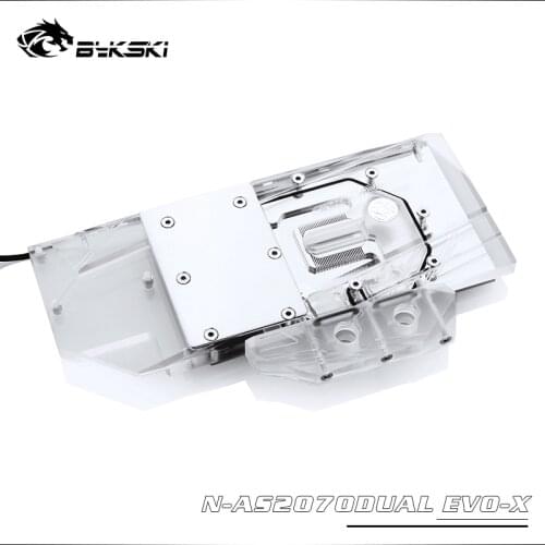 Bykski GPU Water Block fit ASUS DUAL RTX 2070 O8G EVO,water cooling VGA Cooler RGB RBW light N-AS2070DUAL EVO-X gaming pc case