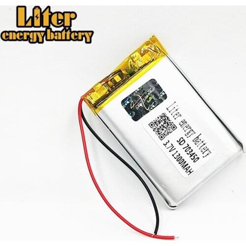 High Capacity 703450 3.7V 1300MAH 073450 Polymer lithium ion / Li-ion battery for TOY,POWER BANK,GPS,mp3,mp4 Bluetooth Speaker
