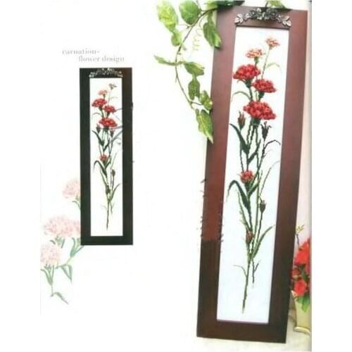 Top Quality lovely beautiful counted cross stitch kit carnation carnations red flower