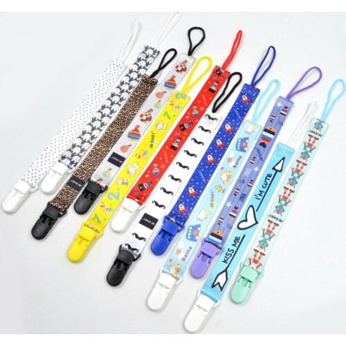 Baby Pacifier Clip Chain Ribbon Dummy Holder Chupetas Soother Pacifier Clips Leash Strap Nipple Holder For Infant Feeding