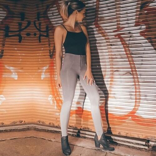 Melody Leggings for Women High Waisted Gym Leggings for Girls Dark Grey Leggings Fitness Tights Stacked Leggings Push Up Pants