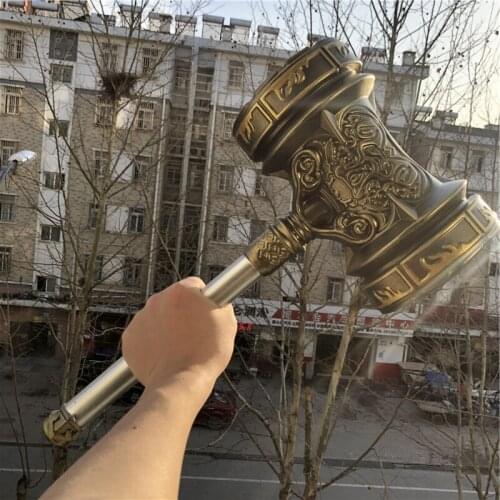 1:1 Cosplay Hammer Thunder Hammer Figure Weapons Model Kids Gift Movie Role Playing Safety American Super Heroes Weapen 45cm