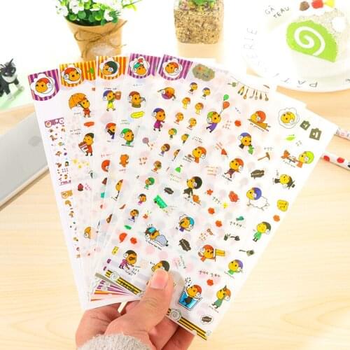 1set BZNVN South Korea stationery New Cute sheep boy DIY album stickers cartoon phone stickers diary PVC stickers