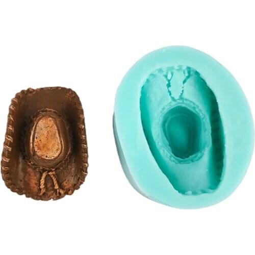 1Pc Cowboy Hat Silicone Mold Fondant Chocolate Candy Jelly Mold Cake Decoration Baking Tray DIY Crafts Paste Soap Casting
