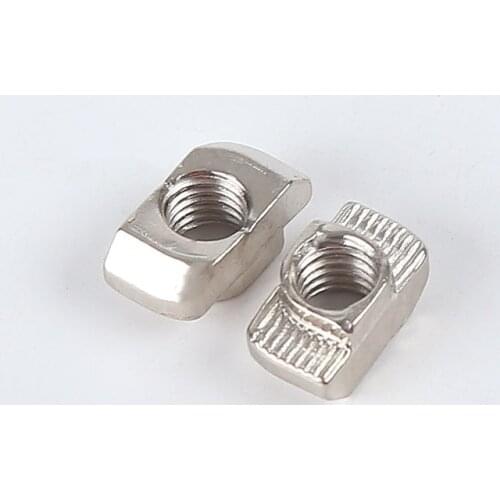 10/20/50/100pcs M3/M4/M5*10*6 for 20 Series Slot T-nut Sliding T Nut Hammer Drop In Nut Fasten Connector 2020 Aluminum Extrusion