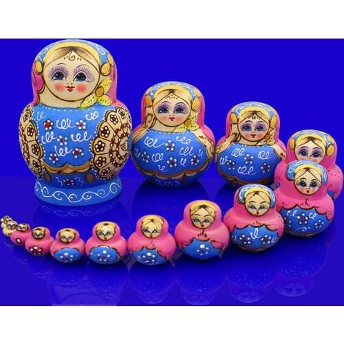 15 Layer Russia Dolls Creative Hand-painted Basswood Matryoshka Doll Children Toy Kid Birthday Christmas Gift