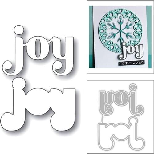 2020 New English Words Joy and Silhouette Metal Cutting Dies For DIY Cut Paper Craft Making Greeting Card Scrapbooking NO Stamps