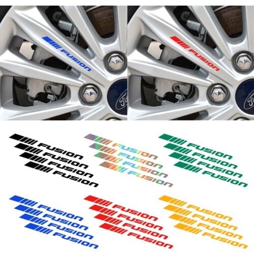 4pcs/lot Car Accessories for Ford Fusion Fiesta Mk5 Mk6 car wheel center hub car Tyre Emblem Decal Badge sticker