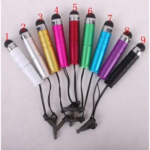 500pcs/lot Mini Stylus Touch Screen Pen With Anti-Dust Plug For ipad iphone For Capacitive Screen Phone and Tablet PC