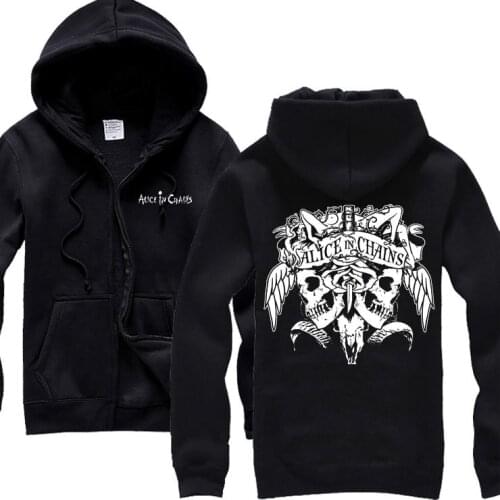 7 kinds Skull bone Brid fledgling Alice In Chains Cotton Rock hoodies shell jacket heavy metal zipper Sweatshirt sudadera